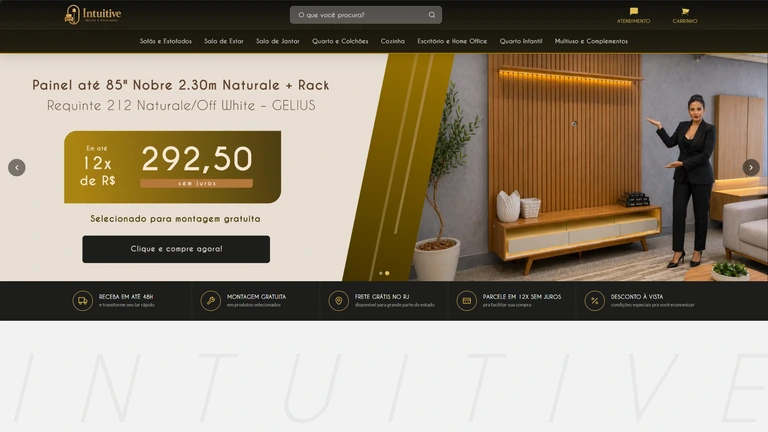 Preview do site Intuitive